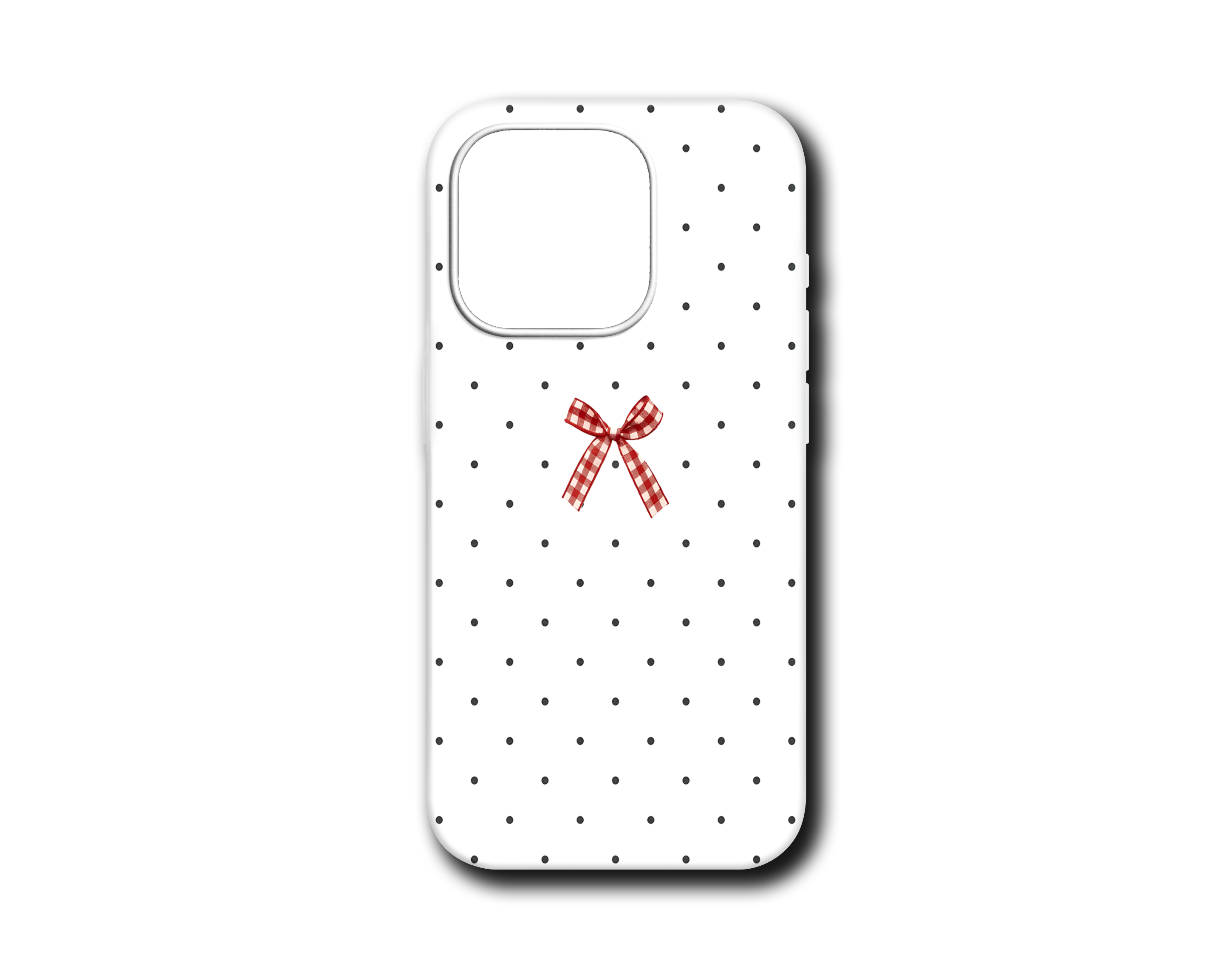 POLKA DOT RED BOW SİLİKON KILIF - 113