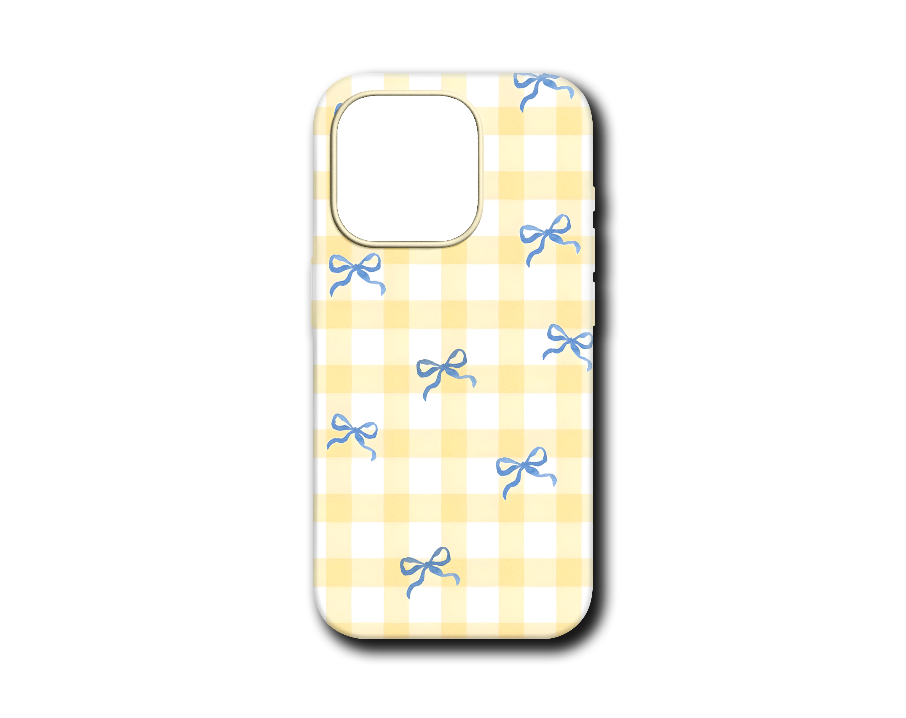 CHECKERED BLUE BOWS SİLİKON KILIF - 118