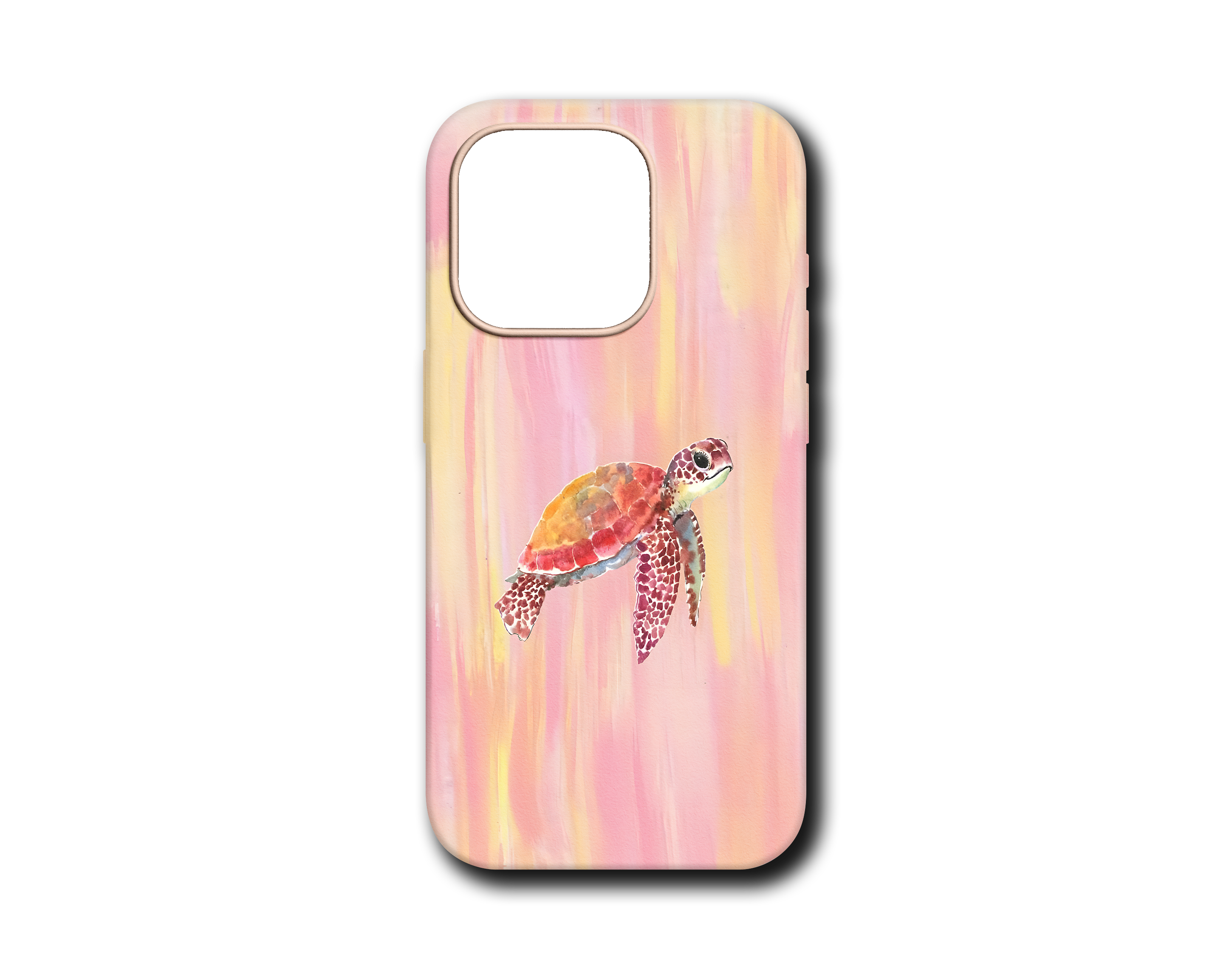 WATERCOLOR TURTLE SİLİKON KILIF - 177