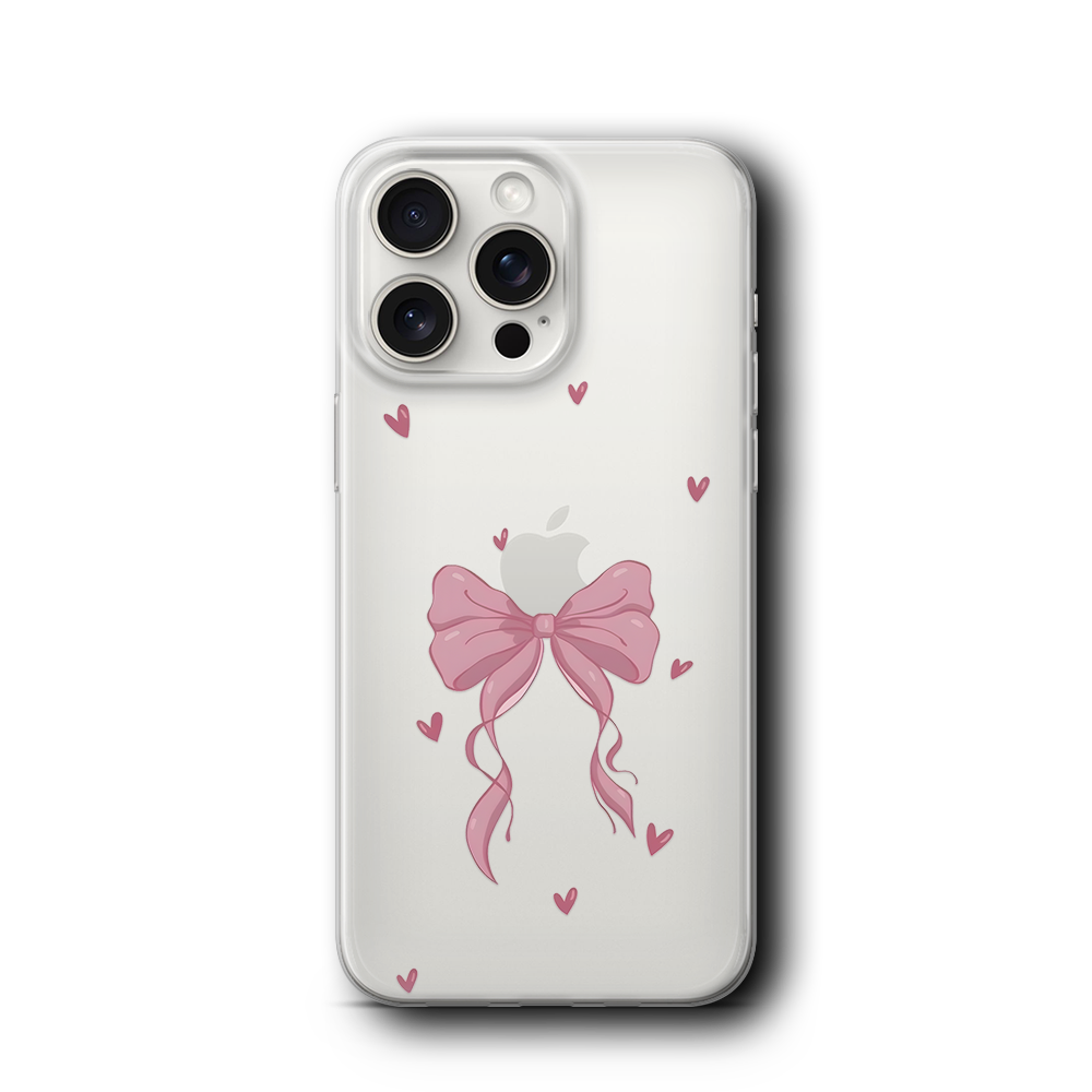 PINK RIBBON ŞEFFAF KILIF - 002