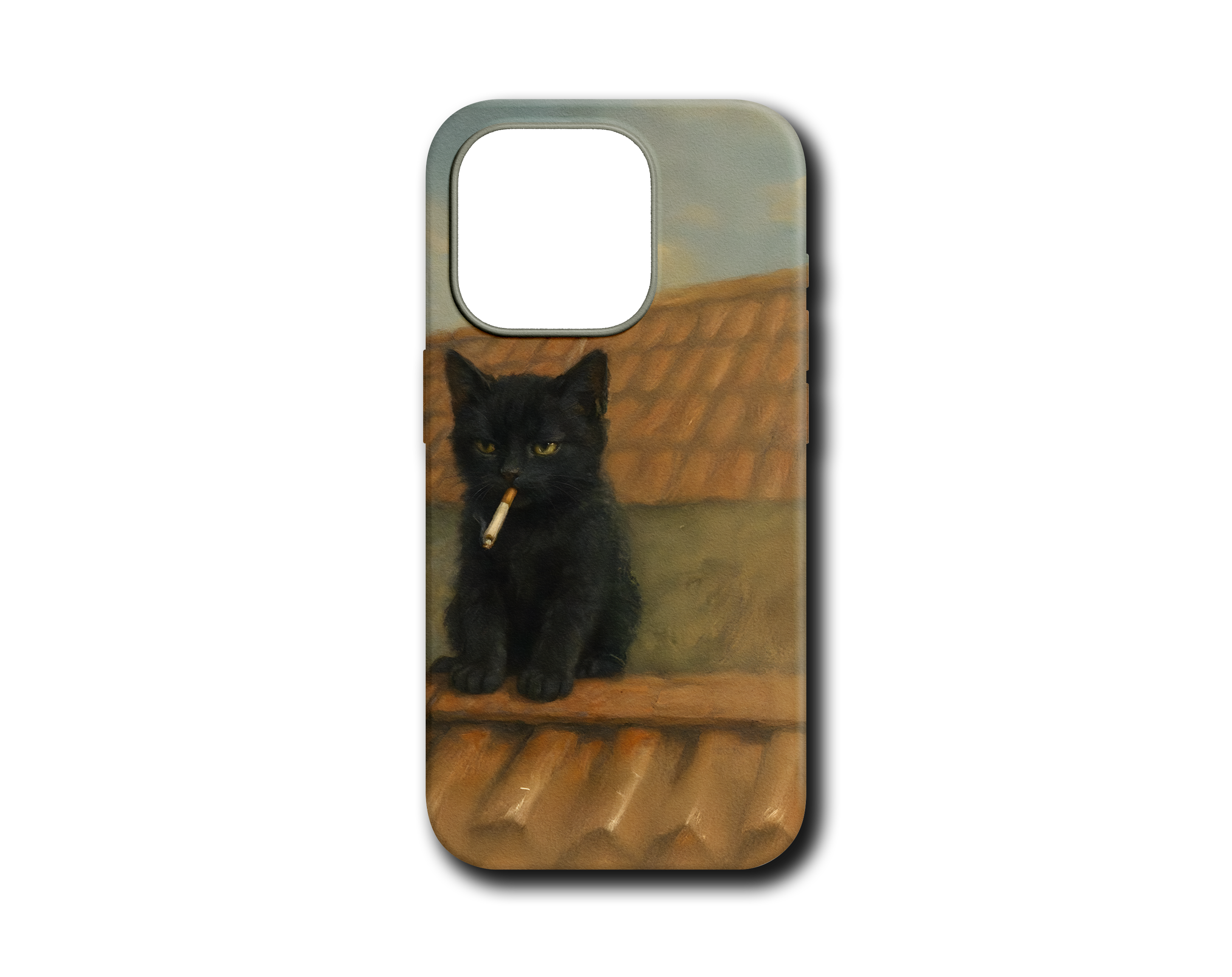 KARA KEDİ SİLİKON KILIF - 338