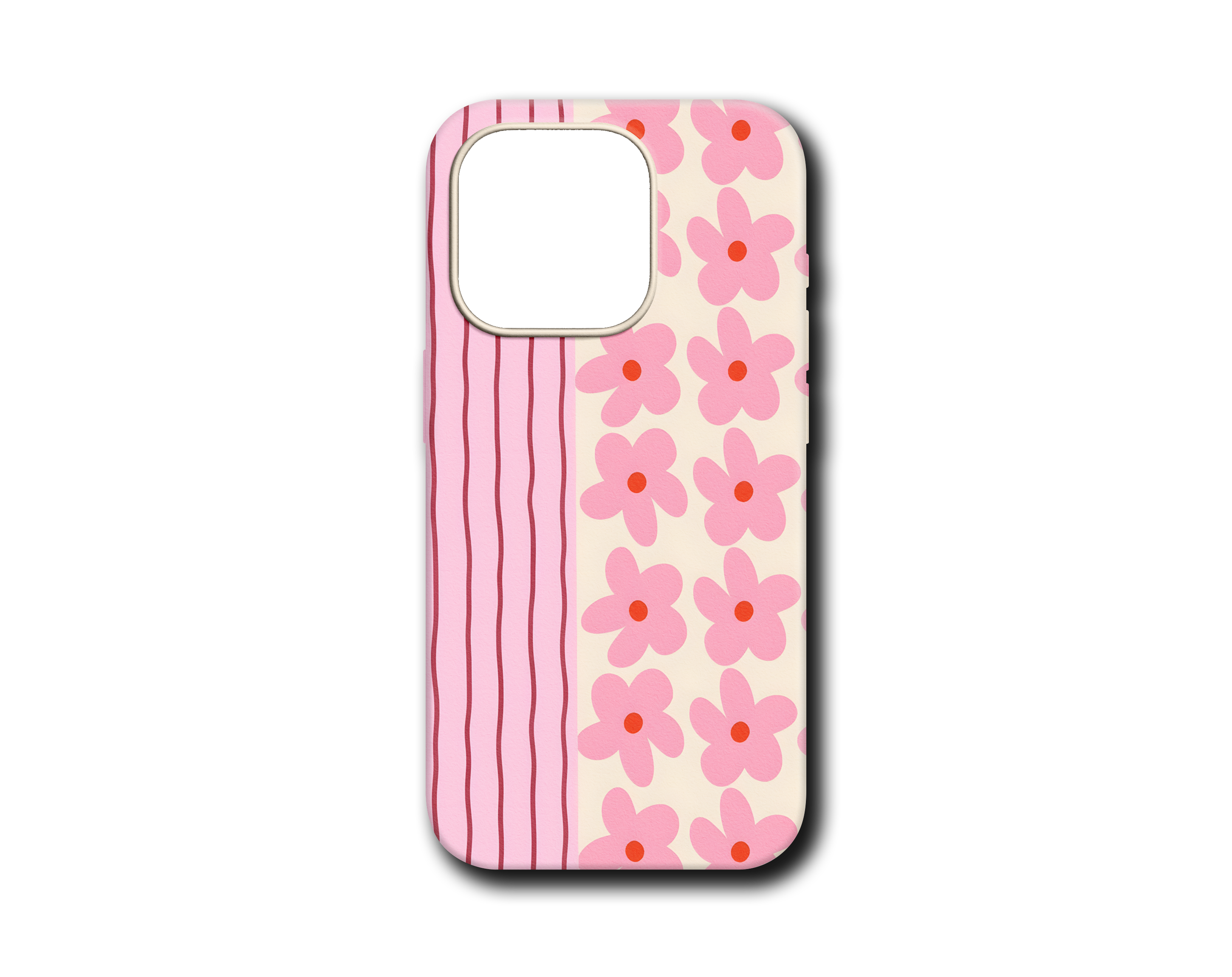 PINK LINES & FLOWERS TASARIM KILIF - 368