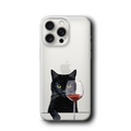 ŞARAP VE KEDİ ŞEFFAF KILIF - 036