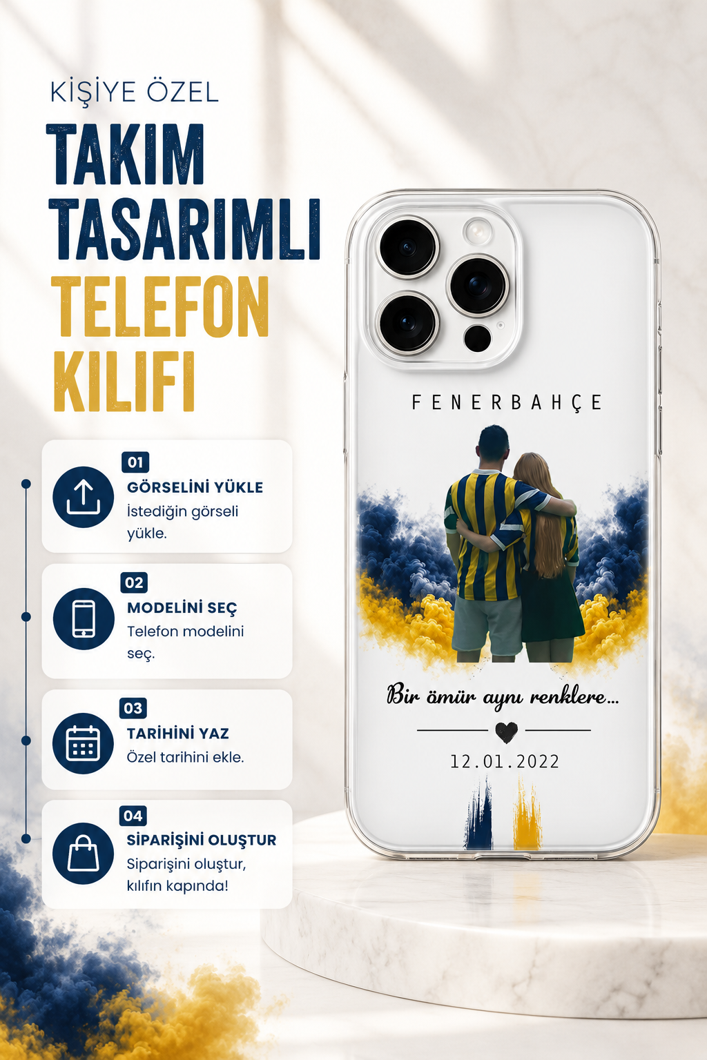 KİŞİYE ÖZEL FENERBAHÇE TAKIM KILIF 💛💙