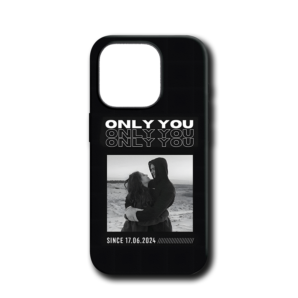 ONLY YOU KİŞİYE ÖZEL TARİH & FOTOĞRAFLI SİLİKON KILIF 🖤