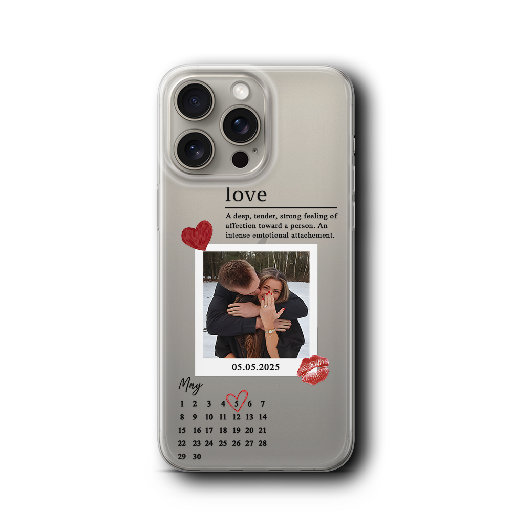 SİZE ÖZEL TAKVİM VE FOTOĞRAF DETAYLI POLAROİD ŞEFFAF KILIF 📆